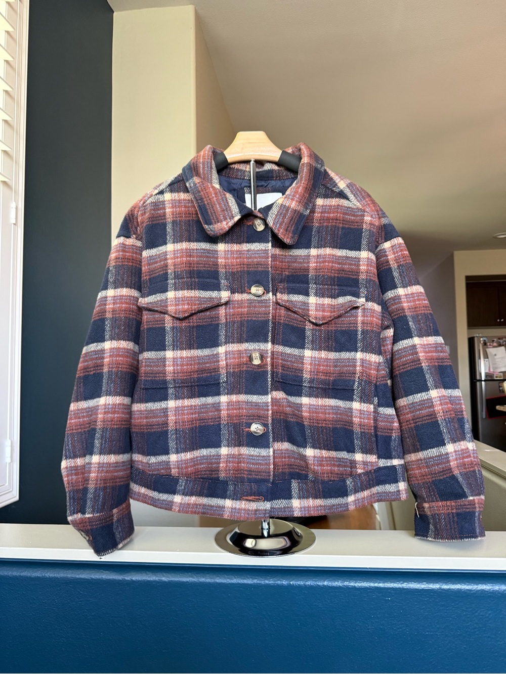 American Eagle Outfitters Brown Plaid Jacket